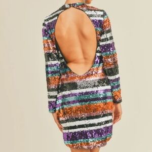 NEW DAY&NIGHT Fully Sequined Mini Dress Size Medium